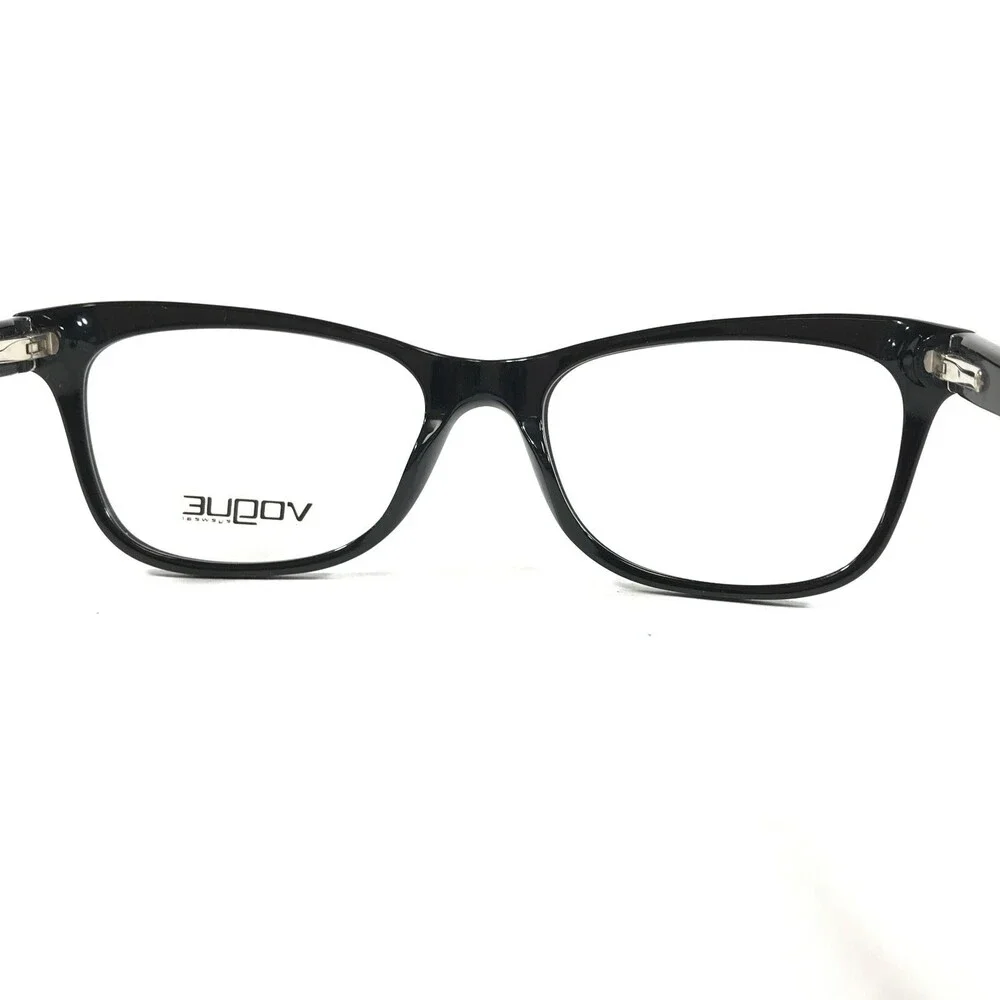 Vogue Eyeglasses Frames VO2763 W44 Shiny Black Cat Eye Full Rim 51-17-135